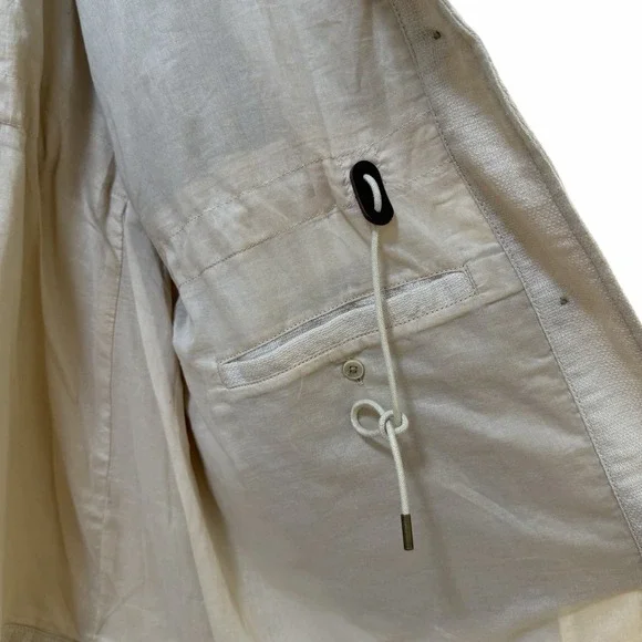 Banana Republic Womens French Utility Field Textured Jacket Size XL Oyster Gray - Picture 9 of 13